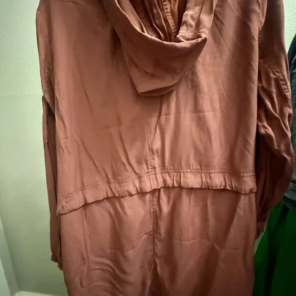 🌸 Express Hooded Utility Jacket | Size L | NWT | Dusty Rose - Picture 2 of 6